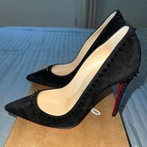 Christian Louboutin
Anjalina Spiked Suede Pumps